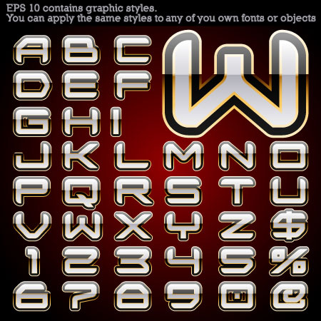 Alphabet Vector Graphic Style