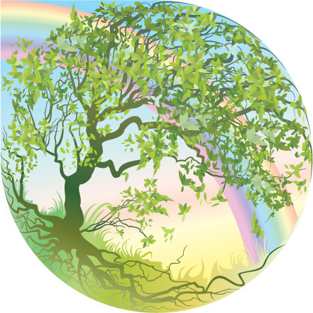 Imaginative Tree Vector Rainbow