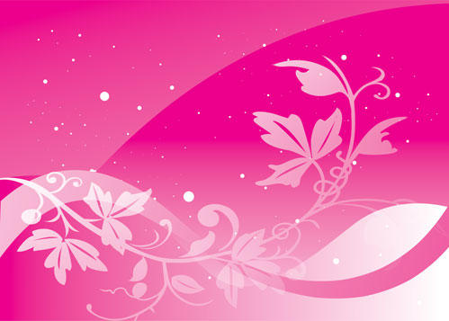 Flowery Winter Pink Background Download