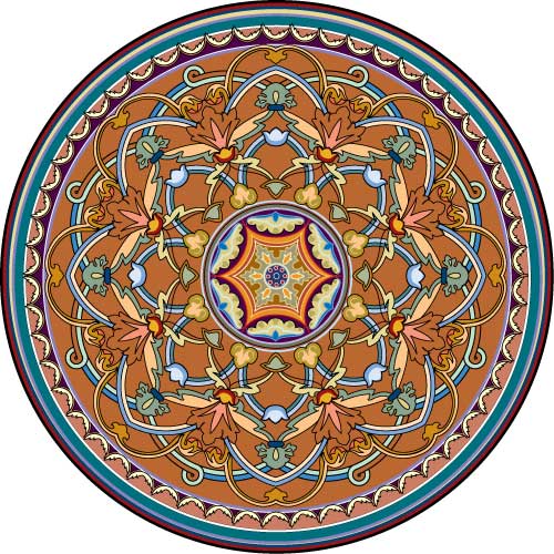 Colorful Circular Mandala CDR and EPS Download v.4