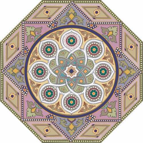 Arabian Decorative Square Vector Design CDR and EPS Download