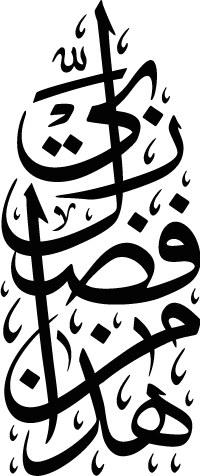 Quran 27-40 Calligraphy Meaning This is from the Favour of my Lord